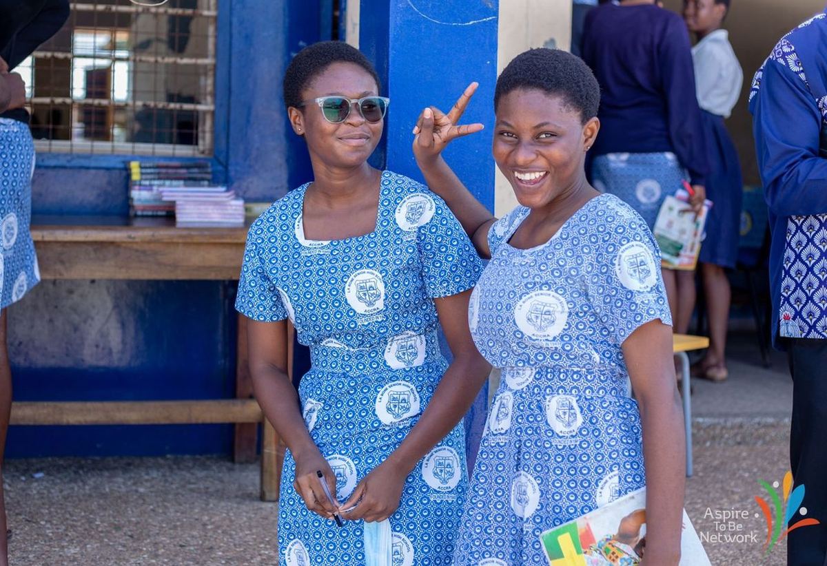 Students at the Labone Senior High engagement